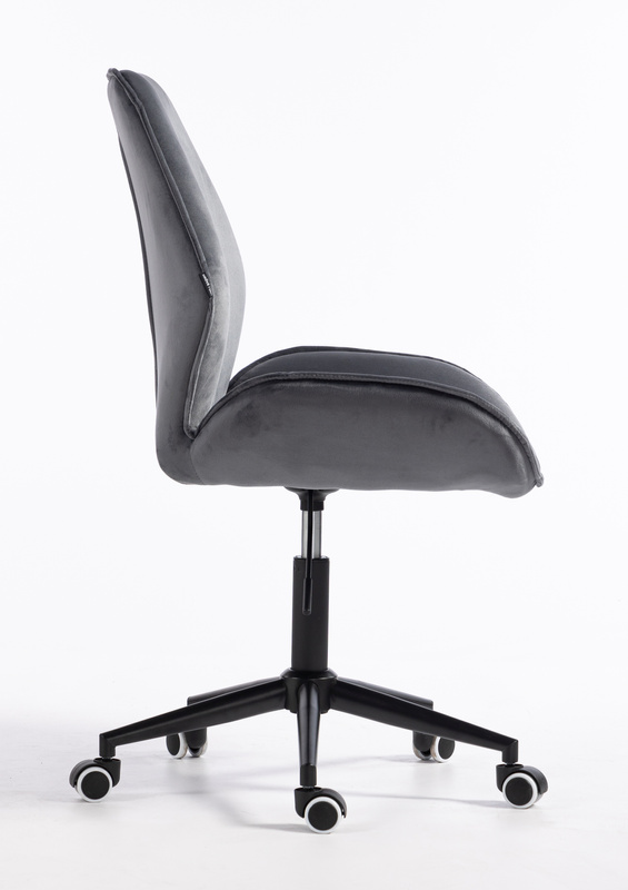 FOTEL HR350K GRAFITOWY WELUR CZARNA PODSTAWA