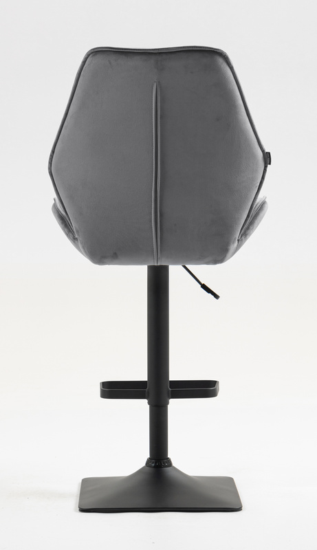 FOTEL HR350KW GRAFITOWY WELUR CZARNA PODSTAWA