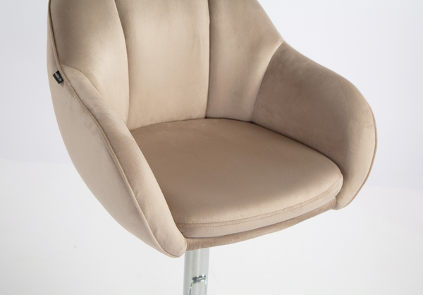 HOKER HR2055W LATTE WELUR CHROMOWANA PODSTAWA