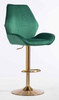 FOTEL HR350W BUTELKOWA ZIELEŃ WELUR ZŁOTA PODSTAWA