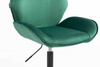 FOTEL HR350K BUTELKOWA ZIELEŃ WELUR CZARNA PODSTAWA