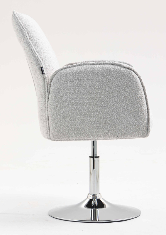 FOTEL HR280N SZARY BARANEK CHROMOWANA PODSTAWA