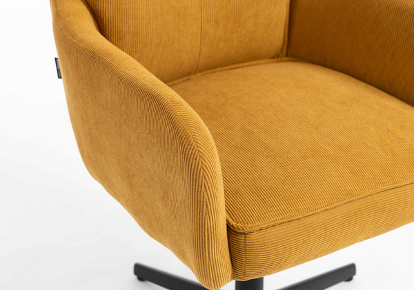 HOKER HR250CROSS ŻÓŁTY CURRY PREMIUM CORD SZTRUKS CZARNA PODSTAWA