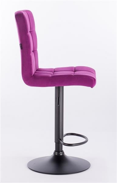 FOTEL HR7009 CZARNY MAT  FUKSJA WELUR