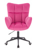 FOTEL HR650K MALINOWY WELUR CZARNA PODSTAWA