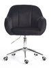 HOKER HR2055K CZARNY WELUR CHROMOWANA PODSTAWA