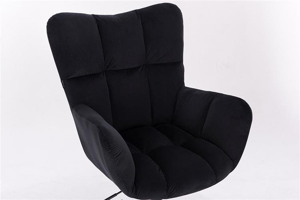 FOTEL HR650K CZARNY WELUR