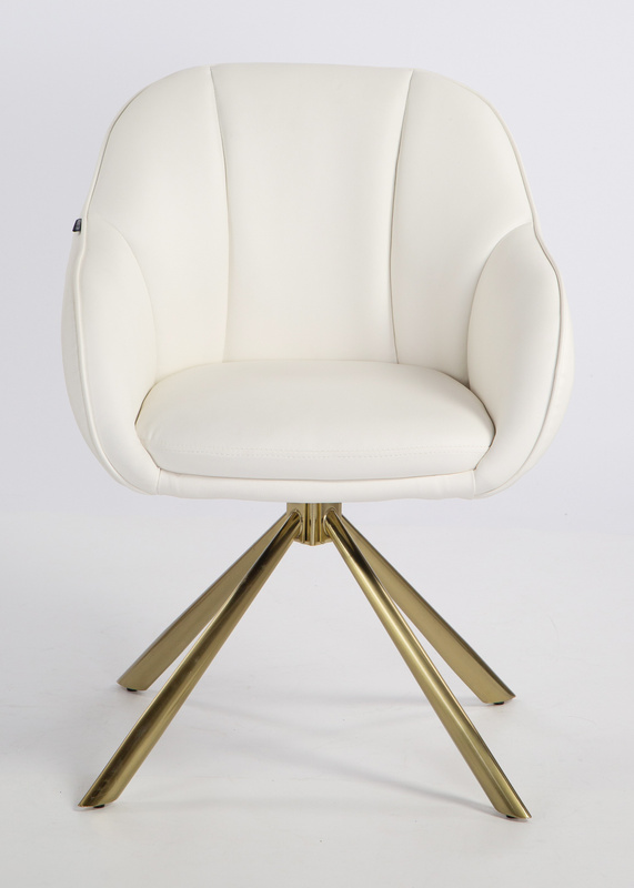 FOTEL HR2055 BIAŁY ZŁOTY PAJĄK