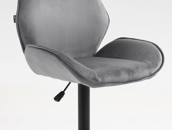 FOTEL HR350KW GRAFITOWY WELUR CZARNA PODSTAWA