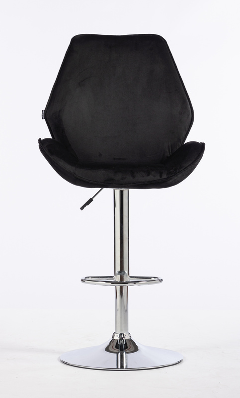 FOTEL HR350W CZARNY WELUR CHROMOWANA PODSTAWA