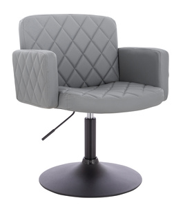 FOTEL HR802N SZARY CZARNA PODSTAWA