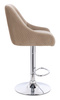 FOTEL HR920W LATTE WELUR CHROMOWANA PODSTAWA
