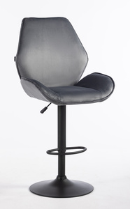 FOTEL HR350W GRAFITOWY WELUR CZARNA PODSTAWA