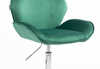 FOTEL HR350K BUTELKOWA ZIELEŃ WELUR CHROMOWANA PODSTAWA