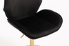 FOTEL HR350N CZARNY WELUR ZŁOTA PODSTAWA