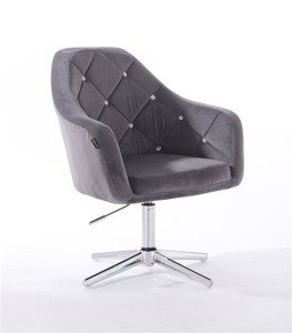 FOTEL HR830CROSS GRAFITOWY WELUR