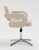 HOKER HR8403CROSS KREMOWY WELUR CHROMOWANA PODSTAWA