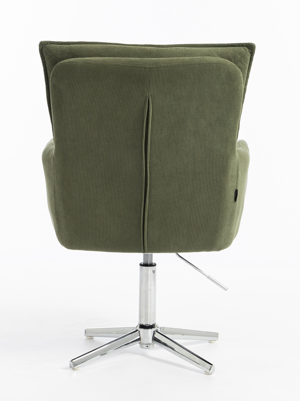 HOKER HR250CROSS ZIELONY SZAŁWIA PREMIUM CORD SZTRUKS CHROMOWANA PODSTAWA