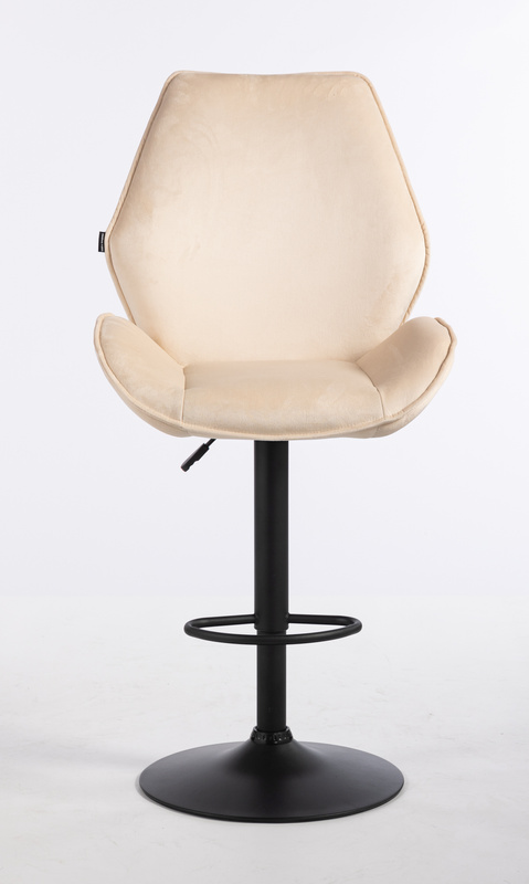 FOTEL HR350W KREMOWY WELUR CZARNA PODSTAWA