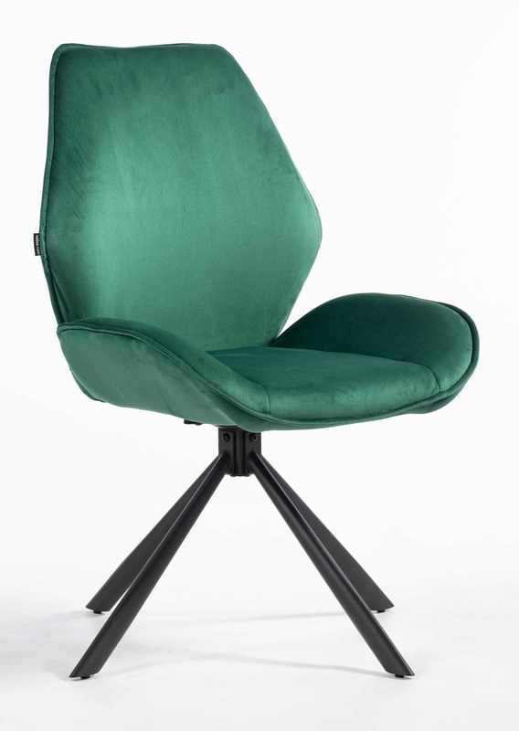 FOTEL HR350 PAJĄK BUTELKOWA ZIELEŃ WELUR CZARNA PODSTAWA