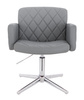 FOTEL HR802CROSS SZARY CHROMOWANA PODSTAWA