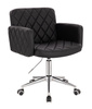 FOTEL HR802K CZARNY CHROMOWANA PODSTAWA