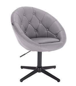 FOTEL HR8516CROSS SZARY CZARNA PODSTAWA