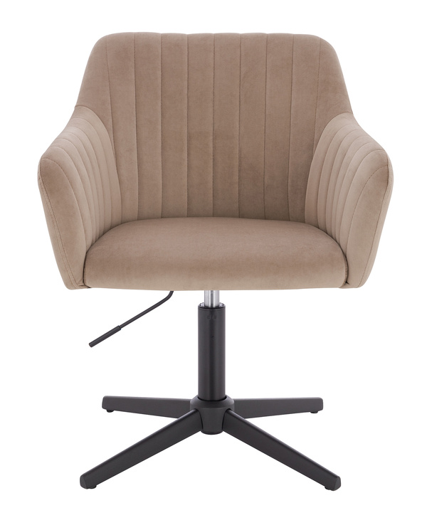 FOTEL HR190CROSS LATTE WELUR CZARNA PODSTAWA