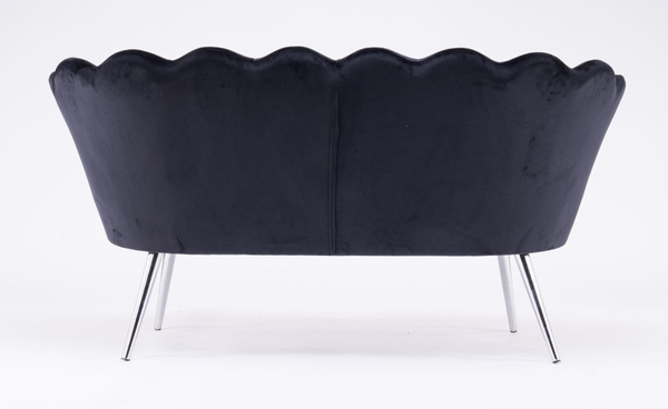 SOFA FREY CZARNY CHROMOWANE NOGI