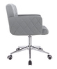 FOTEL HR802K SZARY CHROMOWANA PODSTAWA