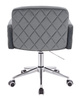 FOTEL HR802K GRAFITOWY WELUR CHROMOWANA PODSTAWA