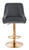 FOTEL HR920W GRAFITOWY WELUR ZŁOTA PODSTAWA