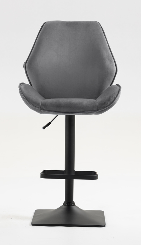 FOTEL HR350KW GRAFITOWY WELUR CZARNA PODSTAWA