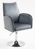 FOTEL HR280N GRAFITOWY WELUR CHROMOWANA PODSTAWA