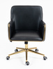 FOTEL HR4318K CZARNY ZŁOTA PODSTAWA