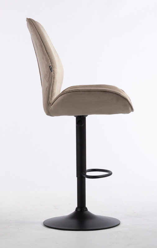 FOTEL HR350W LATTE WELUR CZARNA PODSTAWA