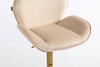 FOTEL HR350W KREMOWY WELUR ZŁOTA PODSTAWA