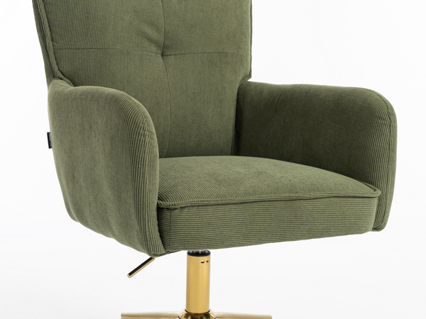 HOKER HR250K ZIELONY SZAŁWIA PREMIUM CORD SZTRUKS ZŁOTA PODSTAWA