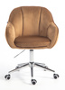 HOKER HR2055K MIODOWY WELUR CHROMOWANA PODSTAWA