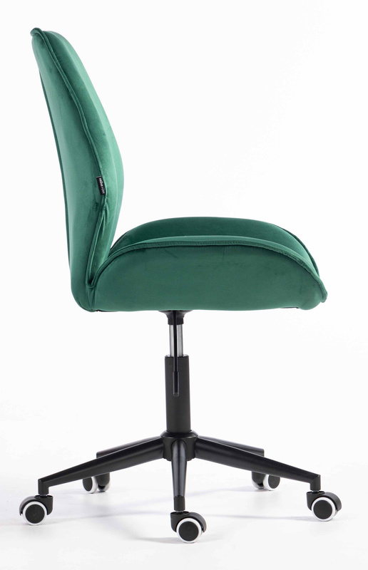 FOTEL HR350K BUTELKOWA ZIELEŃ WELUR CZARNA PODSTAWA