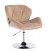 FOTEL HR111N LATTE WELUR CHROMOWANA PODSTAWA