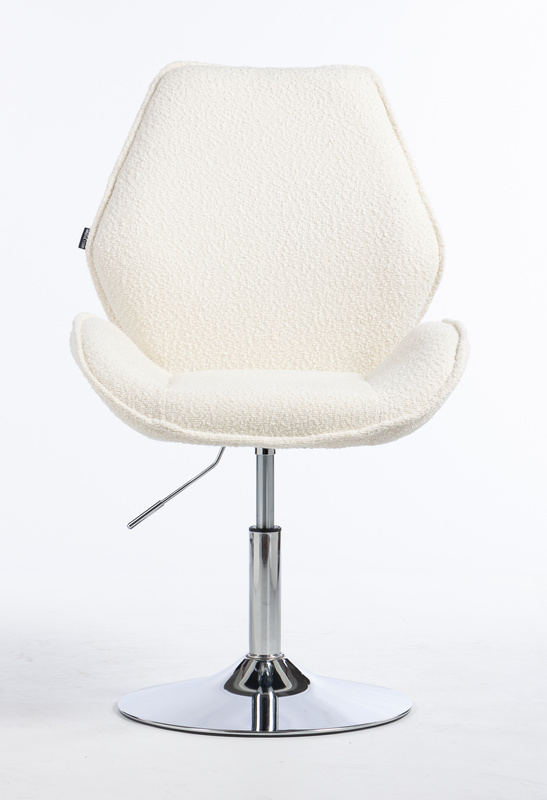 FOTEL HR350N KREMOWY BARANEK CHROMOWANA PODSTAWA