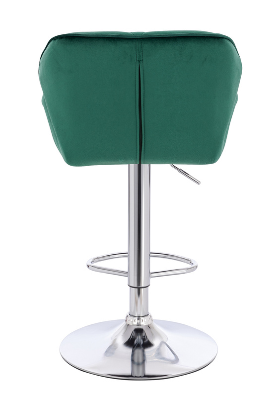 FOTEL HR111W BUTELKOWA ZIELEŃ WELUR CHROMOWANA PODSTAWA