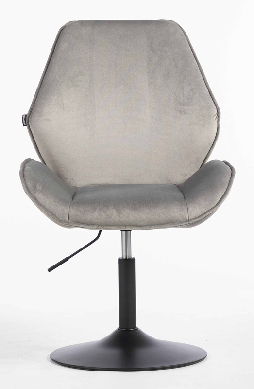 FOTEL HR350N STALOWY WELUR CZARNA PODSTAWA