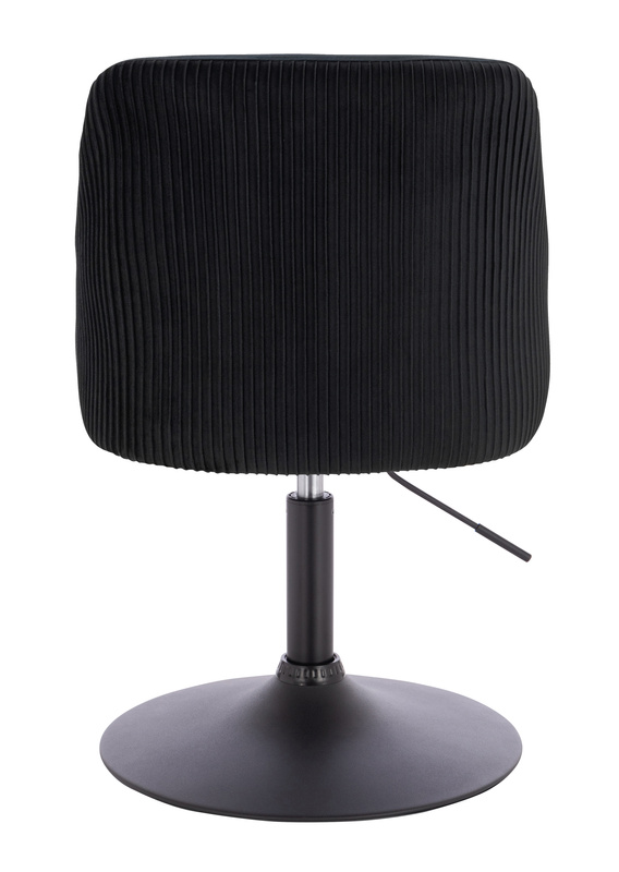 FOTEL HR920N CZARNY WELUR CZARNA PODSTAWA