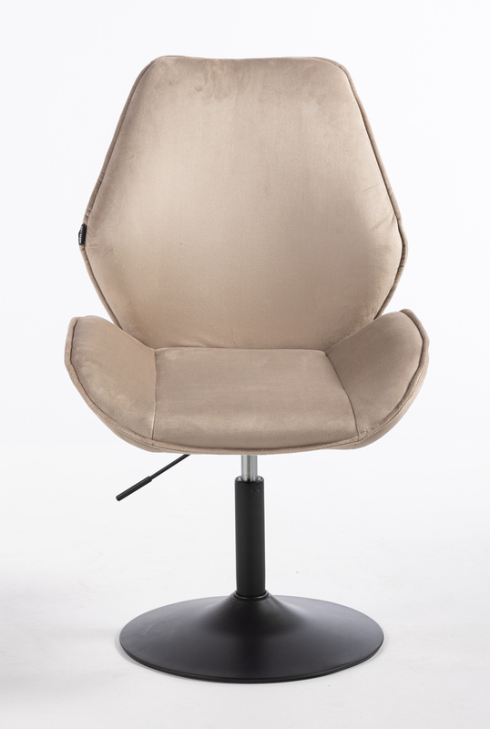 FOTEL HR350N LATTE WELUR CZARNA PODSTAWA