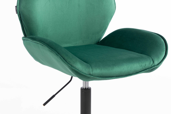 FOTEL HR350K BUTELKOWA ZIELEŃ WELUR CZARNA PODSTAWA