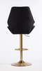 FOTEL HR350W CZARNY WELUR ZŁOTA PODSTAWA