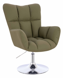 HOKER HR650N KHAKI EKOSKÓRA PREMIUM SOFT CHROMOWANA PODSTAWA