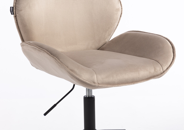 FOTEL HR350K LATTE WELUR CZARNA PODSTAWA